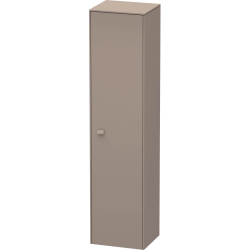 Пенал Duravit Brioso R, 42x36x177 см, подвесной, (правый), с дверцей, с полкой, со стеклянными полками, цвет: базальт, в ванную комнату