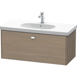 Тумба под раковину Duravit Brioso, 102х46,9х45,2 см, подвесная, 1 выдвижной ящик, ДСП, цвет: сосна терра/хром, шкафчик навесной, механизм доводчика, прямоугольная, правая/левая, в ванную комнату