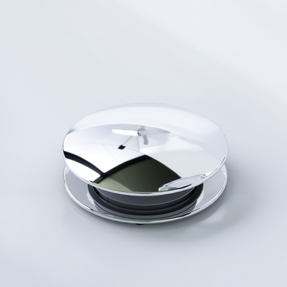 Донный клапан Damixa Option click-clack/клик-клак, круглый, нержавеющая сталь/пластик, цвет хром, для раковины/умывальника
