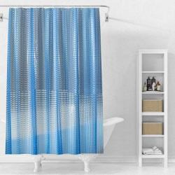 Шторка Splenka S380.1801 для ванной комнаты, полиэстер, 180x180 см, цвет 3D голубой, с водоотталкивающим и антибактериальным покрытием