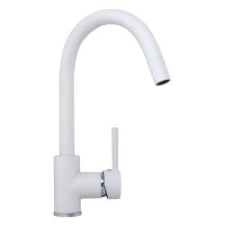 Смеситель для кухни/мойки TopZero, цвет Ice, однорычажный, с высоким/низким изливом, высота излива 202,5 см, из латуни/гранита