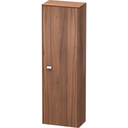 Пенал Duravit Brioso R, 42x24x133 см, подвесной, (правый), с дверцей, с полкой, со стеклянными полками, цвет: орех матовый/хром, в ванную комнату