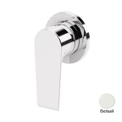 Смеситель для душа Cezares Nautic, встраиваемый, однорычажный, без излива, керамический, латунь, внутренний (скрытый монтаж), цвет белый матовый