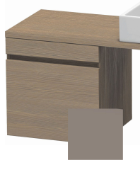 Тумба/шкафчик для консоли/столешницы Duravit DuraStyle под раковину 40х47,8х51,2 см, подвесная, ДСП, цвет: сосна серебристая/базальт, 1 выдвижной ящик, прямоугольная