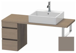 Тумба/шкафчик для консоли/столешницы Duravit DuraStyle под раковину 30х54,8х51,2 см, подвесная, ДСП, цвет: дуб терра/базальт, 2 выдвижных ящика, прямоугольная