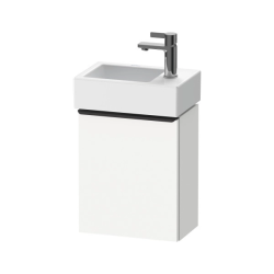 Тумба под раковину Duravit D-Neo, 48,4х22,2х44 см, подвесная, с распашной дверцей, ДСП, цвет: белый матовый, шкафчик навесной, прямоугольная, левая, в ванную комнату