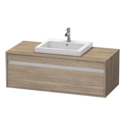 Тумба под раковину для консоли/столешницы Duravit Ketho 120х55х42,6 см, подвесная, ДСП, цвет: дуб терра, 1 выдвижной ящик, для встраиваемой сверху раковины, прямоугольная