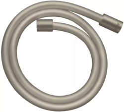 Шланг для душа Axor Starck 200 см, 1/2” и 1/2”  для душа/лейки/ванны, с металлическим эффектом, без лейки, внутренняя резьба, пластиковый, цвет шлифованный никель, душевой, для душа/ванной