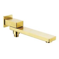 Излив Raglo R473.73.03 с функцией переключения, для ванны, длина 239 мм цвет сатин золотой, латунь, настенный, поворотный