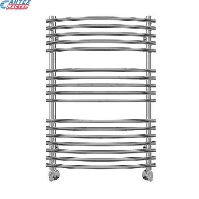 Полотенцесушитель 500x796 мм Terminus Марио П17 1/2" дюйма. водяной, нижнее подключение, из нержавеющей стали, форма лесенка, настенный, цвет хром, для ванны, вертикальный, к стояку горячей воды, отопления, межосевое расстояние