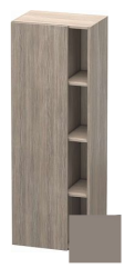 Пенал Duravit DuraStyle, 50x36x140 см, подвесной, (левый), с дверцей, с закрытыми/открытыми полками, цвет: сосна серебристая/базальт, в ванную комнату