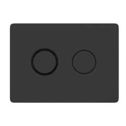 Кнопка смыва Cersanit ACCENTO CIRCLE для AQUA 50, двойной смыв, черный матовый, клавиша управления для сливного бачка, инсталляции унитаза, двойная, пневматическая, панель, универсальная, размер 220х10х160 мм