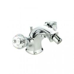 Смеситель для биде Migliore Korona, двухвентильный, ручки CRYSTAL,  неповоротный, длина 120 мм, керамический, латунь, цвет хром