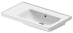 Раковина DURAVIT D-Neo 80х48х17 см, подвесная, прямоугольная, санфарфор, с крылом, чаша справа,  цвет белый, без отверстия под смеситель, слив/перелив, правая