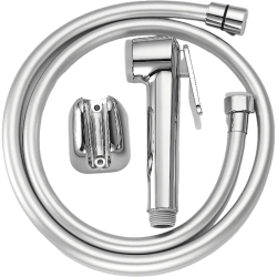 Комплект для биде Splenka S460.51 гигиеническая лейка/шланг 120 см/держатель лейки, пластик/PVC, цвет хром, для биде/унитаза/гигиенических процедур, универсальный