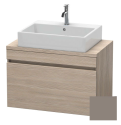 Тумба под раковину для консоли/столешницы Duravit DuraStyle 80х47,8х51,2 см, подвесная, ДСП, цвет: сосна серебристая/базальт, 1 выдвижной ящик, прямоугольная
