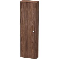 Пенал Duravit Brioso L, 52x24x177 см, подвесной, (левый), с дверцей, с полкой, со стеклянными полками, цвет: орех темный/хром, в ванную комнату