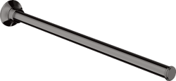 Полотенцедержатель Axor Montreux, одинарный, настенный, неповоротный, 43,3 см, металлический, форма округлая, для полотенец, в ванную/туалет/душевую кабину, цвет полированный черный хром, к стене
