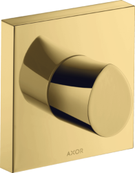 Вентиль Axor Starck Organic 120/120 запорный, скрытого монтажа, квадратный, латунь, цвет: полированное золото, встраеваемый/встроенный, для ванны/душа