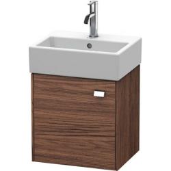 Тумба под раковину Duravit Brioso, 43,4х33,9х44,2 см, подвесная, с распашной дверцей, ДСП, цвет: орех темный/хром, шкафчик навесной, прямоугольная, левая, в ванную комнату