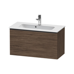 Тумба под раковину Duravit D-Neo, 81х37,2х44 см, подвесная, 1 выдвижной ящик, ДСП, цвет: орех темный, шкафчик навесной, прямоугольная, правая/левая, в ванную комнату