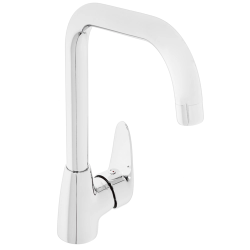 Смеситель для кухни LEMARK PRAMEN однорычажный, поворотный, керамический, с высоким изливом, высота излива 23,2 см, латунь, покрытие хром, цвет хром