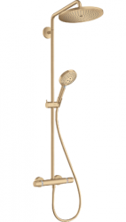 Душевая система Hansgrohe Croma Select S Showerpipe 280 1jet Raindance Select S 120 3jet, высота 158,4 см, цвет шлифованная бронза, комплект: верхний душ/ручной душ/термостат для душа/штанга для душа/держатель для душа, наружного монтажа, настенная, 