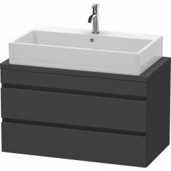 Тумба под раковину для консоли/столешницы Duravit DuraStyle 90х47,8х51,2 см, подвесная, ДСП, цвет: графит матовый, 2 выдвижных ящика, прямоугольная