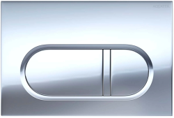 Кнопка смыва Aquatek KDI-0000043 прямоугольная, цвет хром глянец, пластик, клавиша управления (клавиши прямоугольные) для сливного бачка, инсталляции унитаза, двойная, механическая, панель, универсальная, размер 245х165х12.8 мм