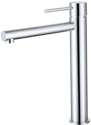 Смеситель для раковины/умывальника Allen Brau Glority однорычажный, цвет хром, неповоротный, фиксированный, высокий, излив длина 185.5 мм высота 223 мм, латунь