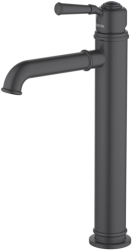 Смеситель для раковины/умывальника Aquatek Классик однорычажный, неповоротный, фиксированный, высокий излив длина 160 мм высота 235 мм, латунь, цвет черный матовый