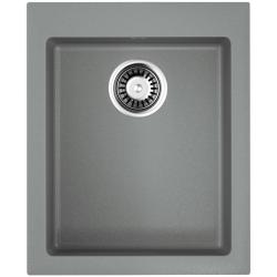 Мойка кухонная Omoikiri Bosen 41-CH, 50х41 см, врезная, из искусственного гранита (Tetogranit), прямоугольная, цвет ленинградский серый, без отверстия под смеситель, без крыла, слив-перелив, врезная в столещницу, для кухни