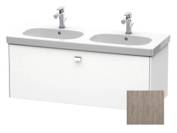 Тумба под раковину Duravit Brioso, 117х46,9х45,2 см, подвесная, 1 выдвижной ящик, ДСП, цвет: сосна серебристая/хром, шкафчик навесной, механизм доводчика, прямоугольная, правая/левая, для раковины D-Code, в ванную комнату