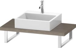 Столешница Duravit Brioso, для консоли, консольное полотно, 80х48 см, ДСП, прямоугольная, цвет: дуб терра,  для одной раковины/умывальника/рукомойника, 1 вырез под раковину, установка по центру