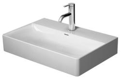 Раковина DURAVIT DuraSquare 60х40х14,5 см, подвесная, прямоугольная, санфарфор, шлифованная, цвет белый, 2 отверстия под смеситель, без перелива