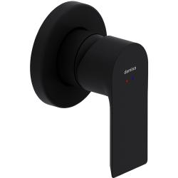 Смеситель для душа Damixa Apollo, встраиваемый, однорычажный, керамический, без излива, латунь, комплект, цвет черный матовый, для душа