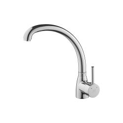 Смеситель для кухни/мойки AQUEDUC однорычажный, поворотный, керамический, длина излива 217 мм, высота 231 мм, латунь, цвет хром 345386