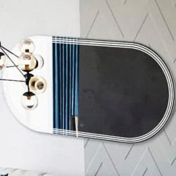 Зеркало Azario Вивиан New, 120х60 см, с LED/ЛЕД-подсветкой, с диммером, с подогревом, овальное, выключатель сенсорный, для ванны, навесное/подвесное/настенное
