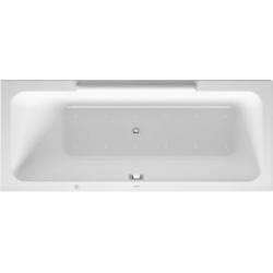 Ванна Duravit Darling New 190х90 см гидромассажная, пристенная, акриловая, цвет: белый, с ножками/сливом-переливом/фронтальной панелью, асимметричная/угловая, с системой гидромассажа Air-System, с двумя наклонами для спины, правая