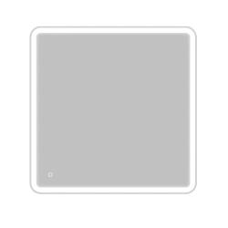 Зеркало BelBagno 80х80 см, с LED/ЛЕД-подсветкой, квадратное, без антизапотевания, выключатель сенсорный, для ванны, навесное/подвесное/настенное