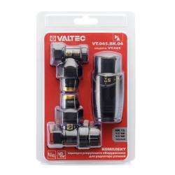 Комплект терморегулирующего оборудования VALTEC угловой 1/2" (черный) VT.045.BR.04 Комплект терморегулирующего оборудования VALTEC угловой 1/2" (черный) VT.045.BR.04