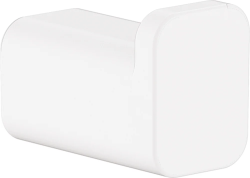 Крючок Hansgrohe AddStoris, размер 1,6х2,1х3 см, настенный, латунь, форма квадратная, для полотенца в ванную/туалет/душевую кабину, цвет матовый белый