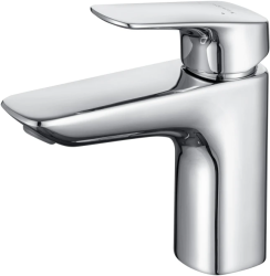 Смеситель для раковины/умывальника Aquatek Вега однорычажный, неповоротный, фиксированный излив, длина 115 мм высота 97 мм, латунь, цвет хром