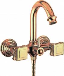 Смеситель для ванны/душа Cezares Aphrodite, настенный, двухвентильный, поворотный, длина 120 мм, керамический, латунь, цвет бронза Смеситель для ванны/душа Cezares Aphrodite, настенный, двухвентильный, поворотный, длина 120 мм, керамический, латунь, цвет бронза