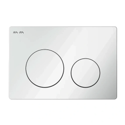 Кнопка смыва Am.Pm PrimeFit L белая глянцевая, клавиша управления для сливного бачка, инсталляции унитаза, двойная, механическая, панель, универсальная, размер 240х162х10 мм