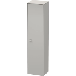 Пенал Duravit Brioso R, 42x24x133 см, подвесной, (правый), с дверцей, с полкой, со стеклянными полками, цвет: бетонно-серый, в ванную комнату