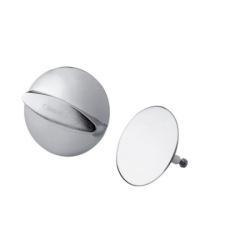 Слив-перелив для ванны Hansgrohe Flexaplus (внешняя часть набора), вентиль/предохранительная пробка, диаметр 80/70 мм, латунь, цвет хром, круглая
