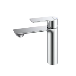 Смеситель для раковины Milardo Maze однорычажный, излив короткий, длина 130 мм, керамический, нержавеющая сталь, цвет сатин, без донного клапана MAZBN00M01