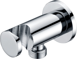 Шланговое подключение Aquatek AQ2455CR цвет хром, с держателем душевой лейки, резьбовое соединение, настенное, для душа/ванной, латунь