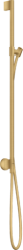 Душевая штанга Axor One, с подключением, настенный монтаж, высота: 96,5 см, комплект: душевая штанга/ползунок/настенный разъем/душевой шланг, латунная, цвет: шлифованное золото, для душа/ванной